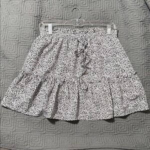 Black and White Ruffle Skirt